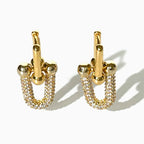 Chunky U-Link Chain Dangle Hoops