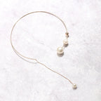 Graduated Pearl-Style Wire Necklace